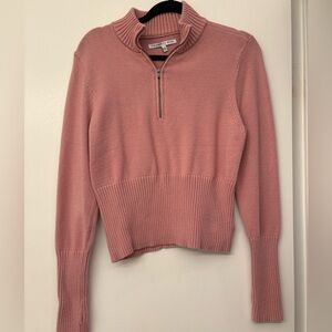 NWOT Pink Half-Zip Sweater